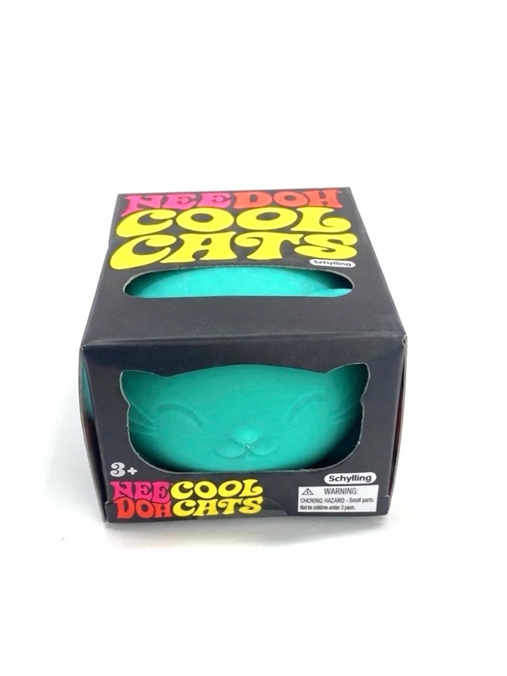Needoh Cool Cats Teal Stress Toy NEW Sealed Authentic Nee Doh gift for cat lover